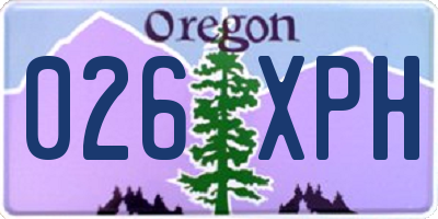 OR license plate 026XPH