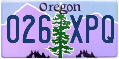 OR license plate 026XPQ