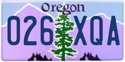 OR license plate 026XQA