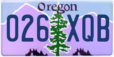 OR license plate 026XQB