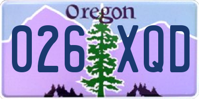 OR license plate 026XQD