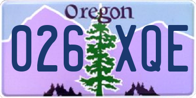 OR license plate 026XQE