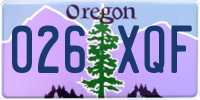 OR license plate 026XQF