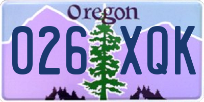 OR license plate 026XQK