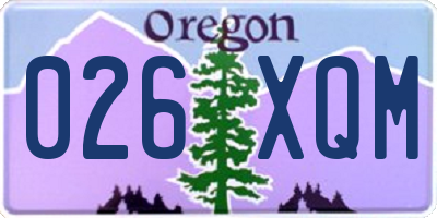 OR license plate 026XQM
