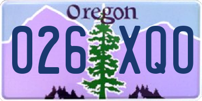 OR license plate 026XQO