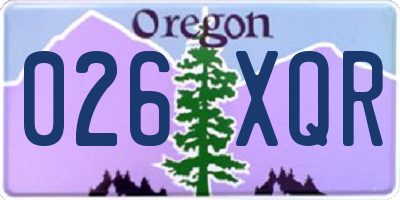 OR license plate 026XQR