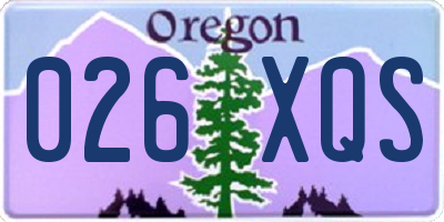 OR license plate 026XQS