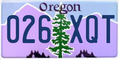 OR license plate 026XQT