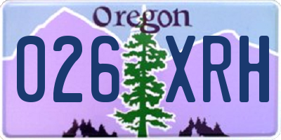 OR license plate 026XRH