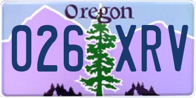 OR license plate 026XRV