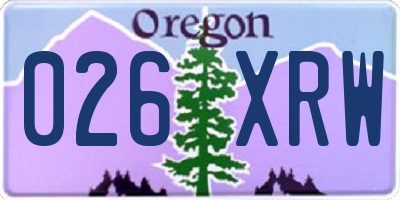 OR license plate 026XRW