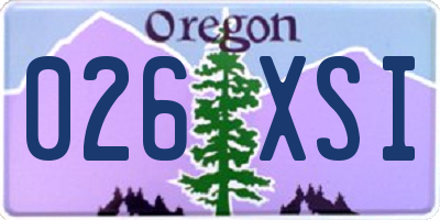 OR license plate 026XSI
