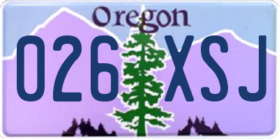 OR license plate 026XSJ