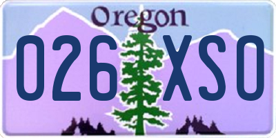OR license plate 026XSO