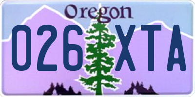 OR license plate 026XTA