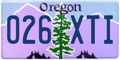 OR license plate 026XTI