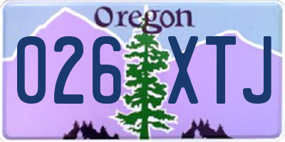 OR license plate 026XTJ