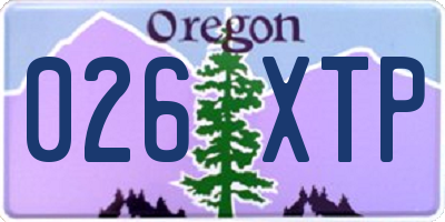 OR license plate 026XTP