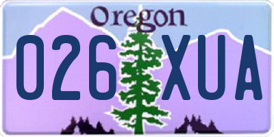 OR license plate 026XUA