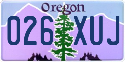 OR license plate 026XUJ