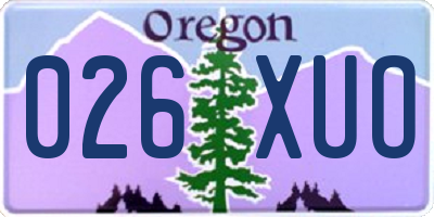 OR license plate 026XUO