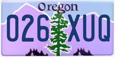 OR license plate 026XUQ