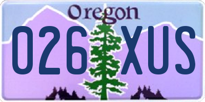 OR license plate 026XUS