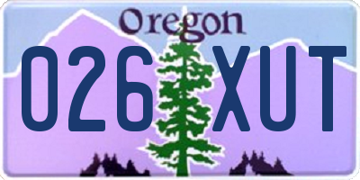 OR license plate 026XUT