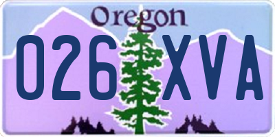 OR license plate 026XVA