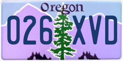OR license plate 026XVD