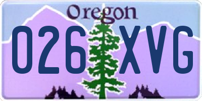 OR license plate 026XVG