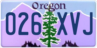OR license plate 026XVJ