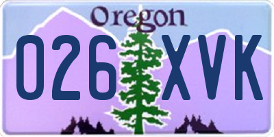 OR license plate 026XVK