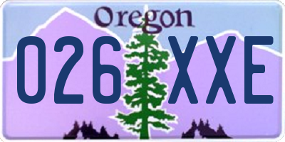 OR license plate 026XXE