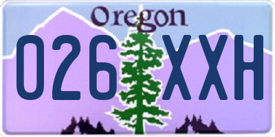 OR license plate 026XXH