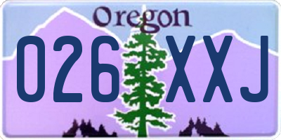 OR license plate 026XXJ