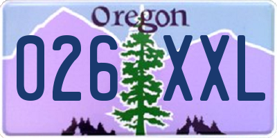 OR license plate 026XXL