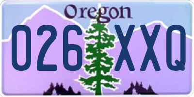 OR license plate 026XXQ