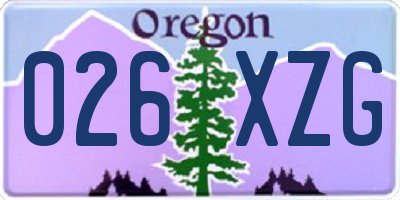 OR license plate 026XZG