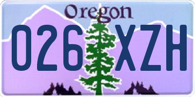 OR license plate 026XZH