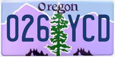 OR license plate 026YCD