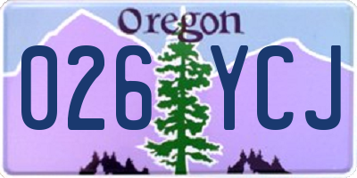 OR license plate 026YCJ