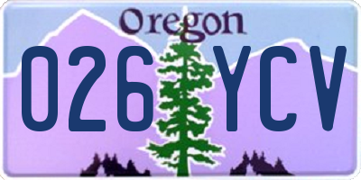 OR license plate 026YCV