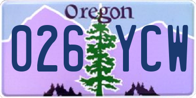 OR license plate 026YCW
