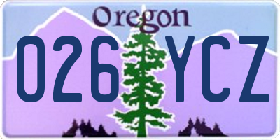 OR license plate 026YCZ