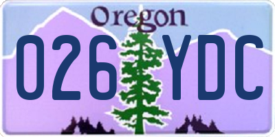 OR license plate 026YDC
