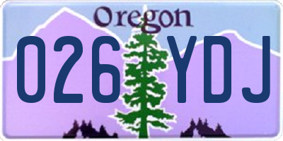 OR license plate 026YDJ