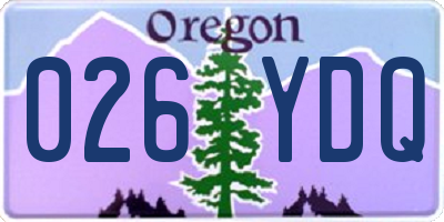 OR license plate 026YDQ