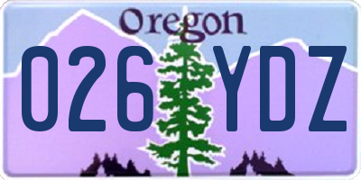 OR license plate 026YDZ